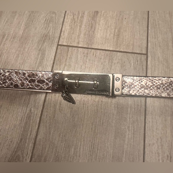 Armani Exchange Silver Gray  Belt - Picture 6 of 7